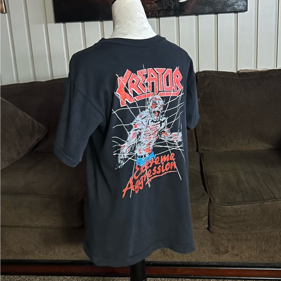 Kreator Extreme Aggression~Medium 1989 Double Sided Concert Shirt - Picture 7 of 16
